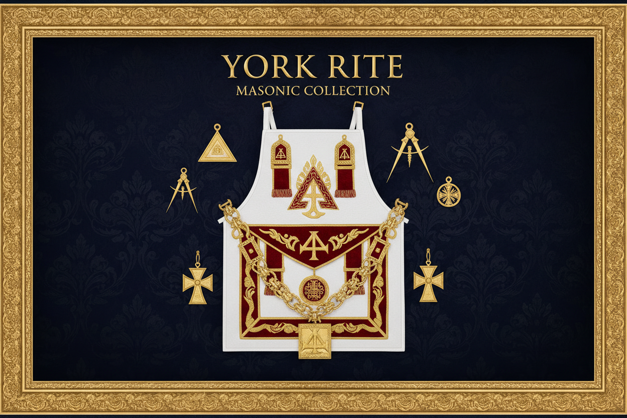 York Rite Masonic Regalia – Royal Arch Aprons & Collars | Riaz Impex ...
