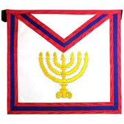 23rd Degree Scottish Rite Apron – White with Red & Blue Moire