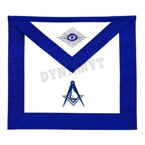 RIAZ IMPEX MASONIC REGALIA Masonic Blue Lodge Officer Junior Deacon Apron, Silver Chain Collar & Gloves
