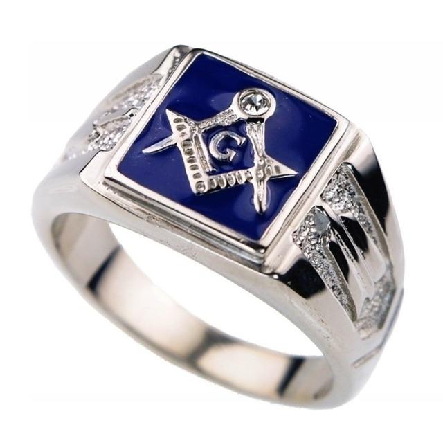 Master Mason Blue Square & Compass Ring – product view