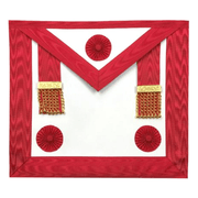 Master Mason Scottish Rite Apron – Turquoise Moire with Rosettes