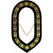 Knights Templar Chain Collar – Gold Plated on Black Velvet