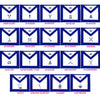Officers Blue Lodge Officer Apron Set – Blue Ribbon Machine Embroidery (Set of 19)