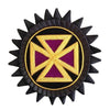 Past Grand Master Knights Templar Chapeau Rosette – Hand Bullion Purple Embroidery