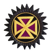 Past Grand Master Knights Templar Chapeau Rosette – Hand Bullion Purple Embroidery