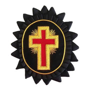Past Commander Knights Templar Chapeau Rosette – Hand Bullion Embroidery with Rays