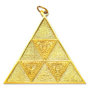 6th Degree Intimate Secretary Scottish Rite Officer Collar Jewel – Gold Plated