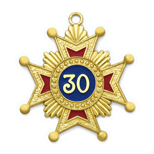30th Degree Rose Croix Scottish Rite Collar Jewel – Gold Plated – product view