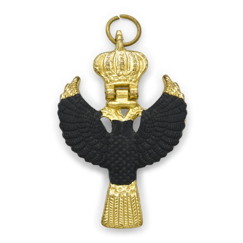 31st Degree Rose Croix Scottish Rite Collarette Jewel – Black with Gold Crown – product view