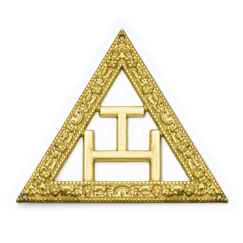 Royal Arch Chapter Collar Jewel – Gold Triple Tau – product view