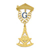 Past Master Blue Lodge Breast Jewel – Gold Plated With G Letter