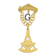Past Master Blue Lodge Breast Jewel – Gold Plated With G Letter
