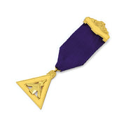 Illustrious Master Council Breast Jewel – Purple Ribbon Gold Plated