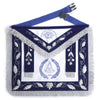 Past Master Blue Lodge Apron – Blue Velvet With Gray Rayon Fringe