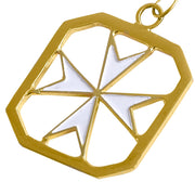 Order Of Malta Collar Jewel – White & Gold Emblem