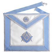 Master Mason Blue Lodge Apron – Light Blue & White With Embroidery