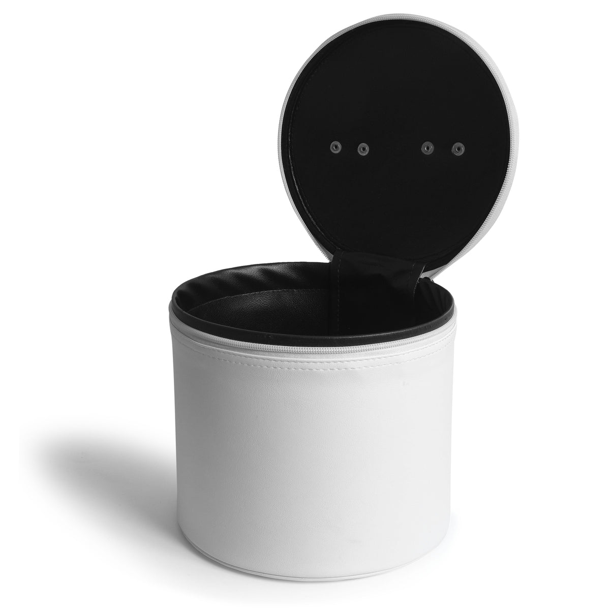 Universal Fez Case – Imitation White & Black Leather With Solid Handle – detail 2