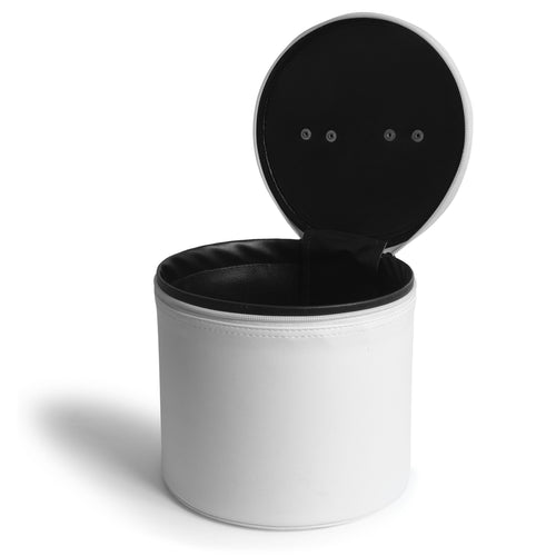 Universal Fez Case – Imitation White & Black Leather With Solid Handle – detail 2