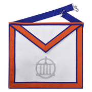 Installed Worthy Master St. Lawrence the Martyr Apron – Silver Gridiron
