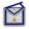 Past Master Blue Lodge Apron – Hand Embroidery Gold Bullion With Silver Braid Fringe