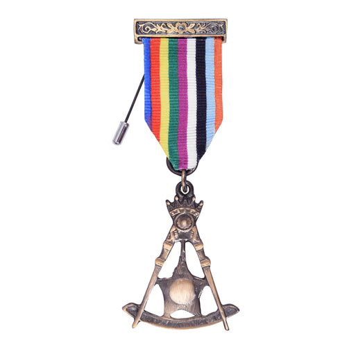 14th Degree Scottish Rite Breast Jewel – Colorful Ribbon – product view