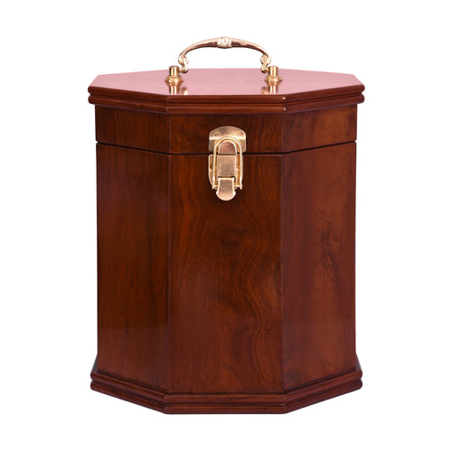 Universal Fez Case – Pure Rosewood With Red Velvet Interior – product view