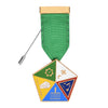Allied Masonic Degrees Breast Jewel – Gold Plating With Green Ribbon