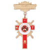 Past Commander Knights Templar Breast Jewel – Gold & Red Plating
