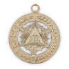 Grand Chaplain Blue Lodge Collar Jewel – Gold Plated With Green Ribbon