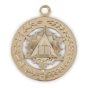 Grand Chaplain Blue Lodge Collar Jewel – Gold Plated With Green Ribbon