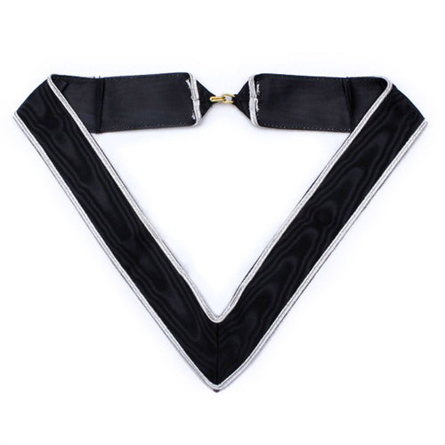 30th Degree Scottish Rite Collarette – Black & White Moire – detail 2