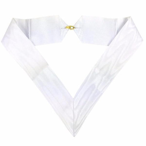 Sovereign Red Cross of Constantine Collarette – All White Moire – product view