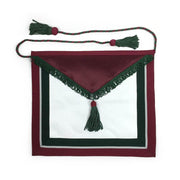 Member The Royal Order of Scotland Apron – White, Maroon & Green