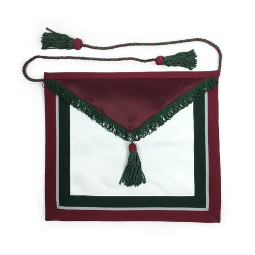 Member The Royal Order of Scotland Apron – White, Maroon & Green – product view