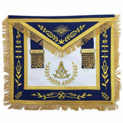 Past Master Blue Lodge Apron – White & Royal Blue
