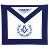 Master Mason Blue Lodge Apron – White & Navy Blue Various Materials