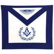 Master Mason Blue Lodge Apron – White & Navy Blue Various Materials