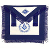 Master Mason Blue Lodge Apron – White & Navy Blue with Blue Fringe