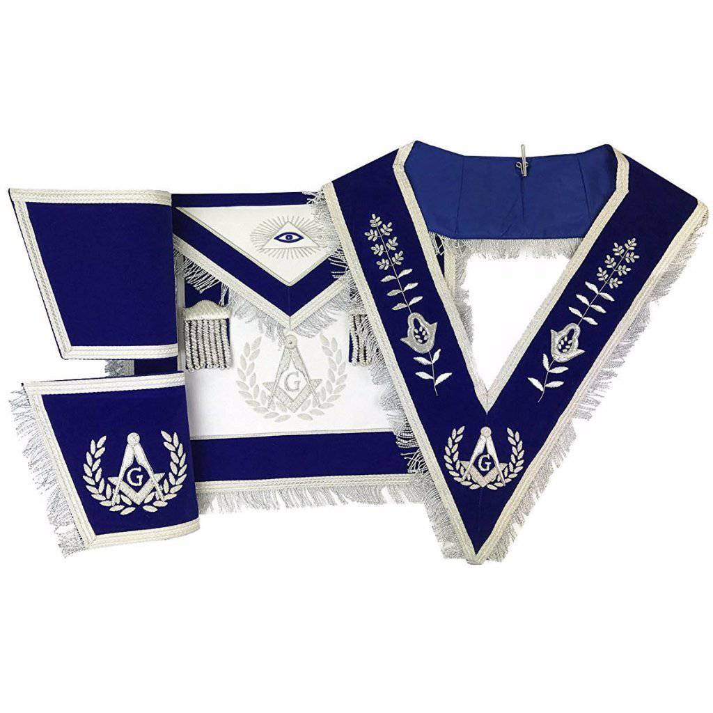 Master Mason Blue Lodge Regalia Set – Hand Embroidery – detail 5
