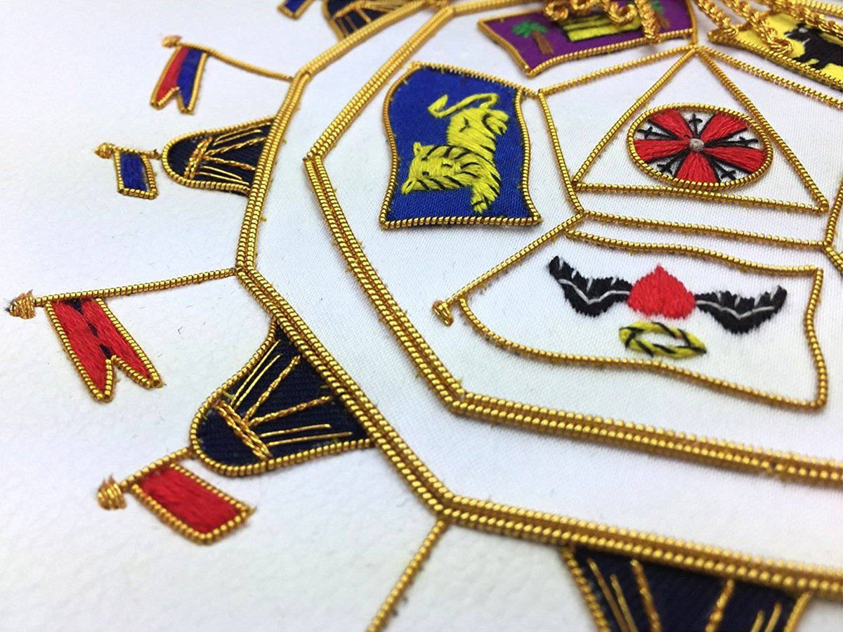 32nd Degree Scottish Rite Apron – Black Velvet – detail 2
