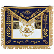 Past Master Blue Lodge Apron – Royal Blue Velvet Hand Embroidery