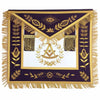 Past Master Blue Lodge Apron – Royal Purple Velvet with Gold Fringe