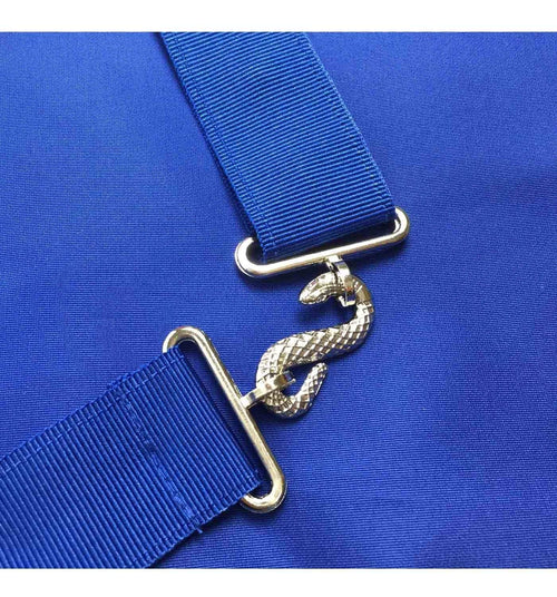 Officers Blue Lodge Officer Apron Set – Royal Blue Machine Embroidery – detail 2