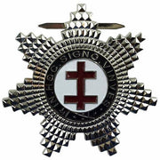 Preceptor Knights Templar Breast Jewel – Silver Plated