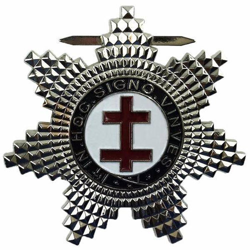 Preceptor Knights Templar Breast Jewel – Silver Plated – product view