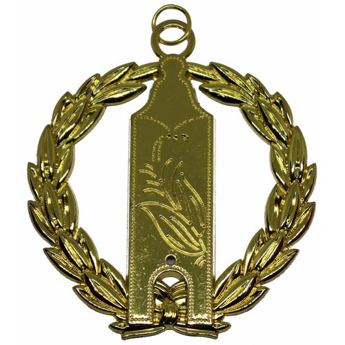 Junior Grand Warden Blue Lodge Officer Collar Jewel – Gold Metal – product view