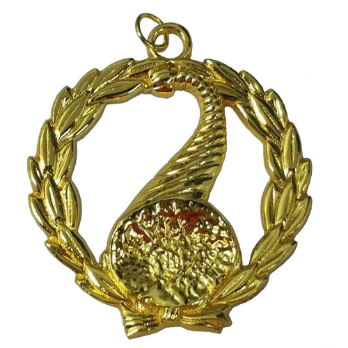 Junior Grand Steward Blue Lodge Officer Collar Jewel – Gold Metal – product view