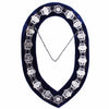 OES Chain Collar – Silver Plated on Blue Velvet