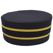 Universal Crown Cap – Black with Gold Braid