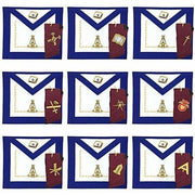 Officers Scottish Rite Officer Apron Set – Leather Made Embroidery